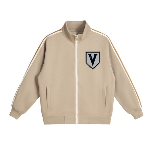 Contrast Side-Stripe Stand Collar  Jacket