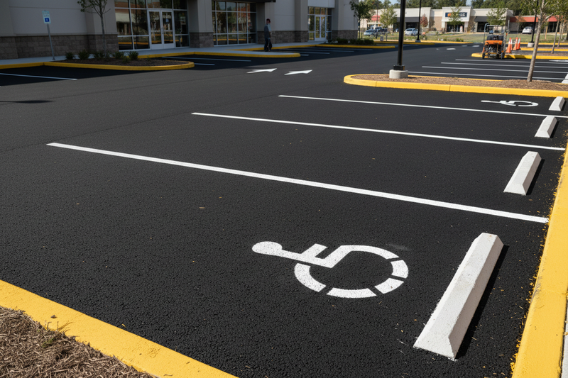 Parking lot stripping